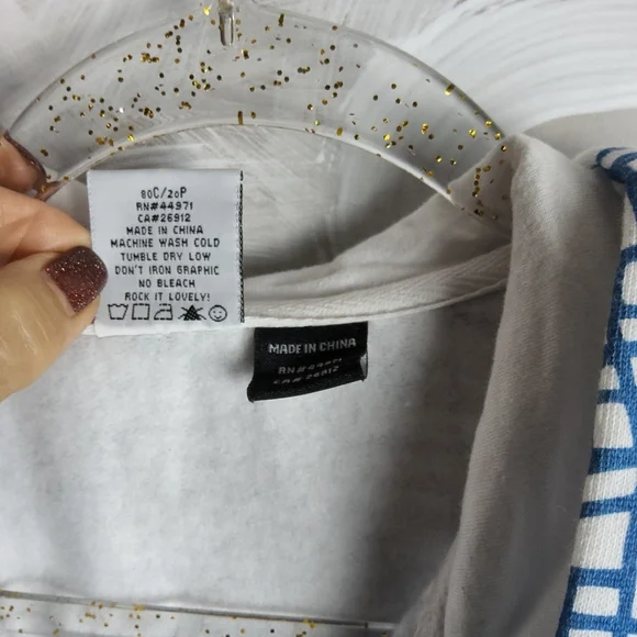 Famous Stars & Straps Blue and White Zip Up Sweater